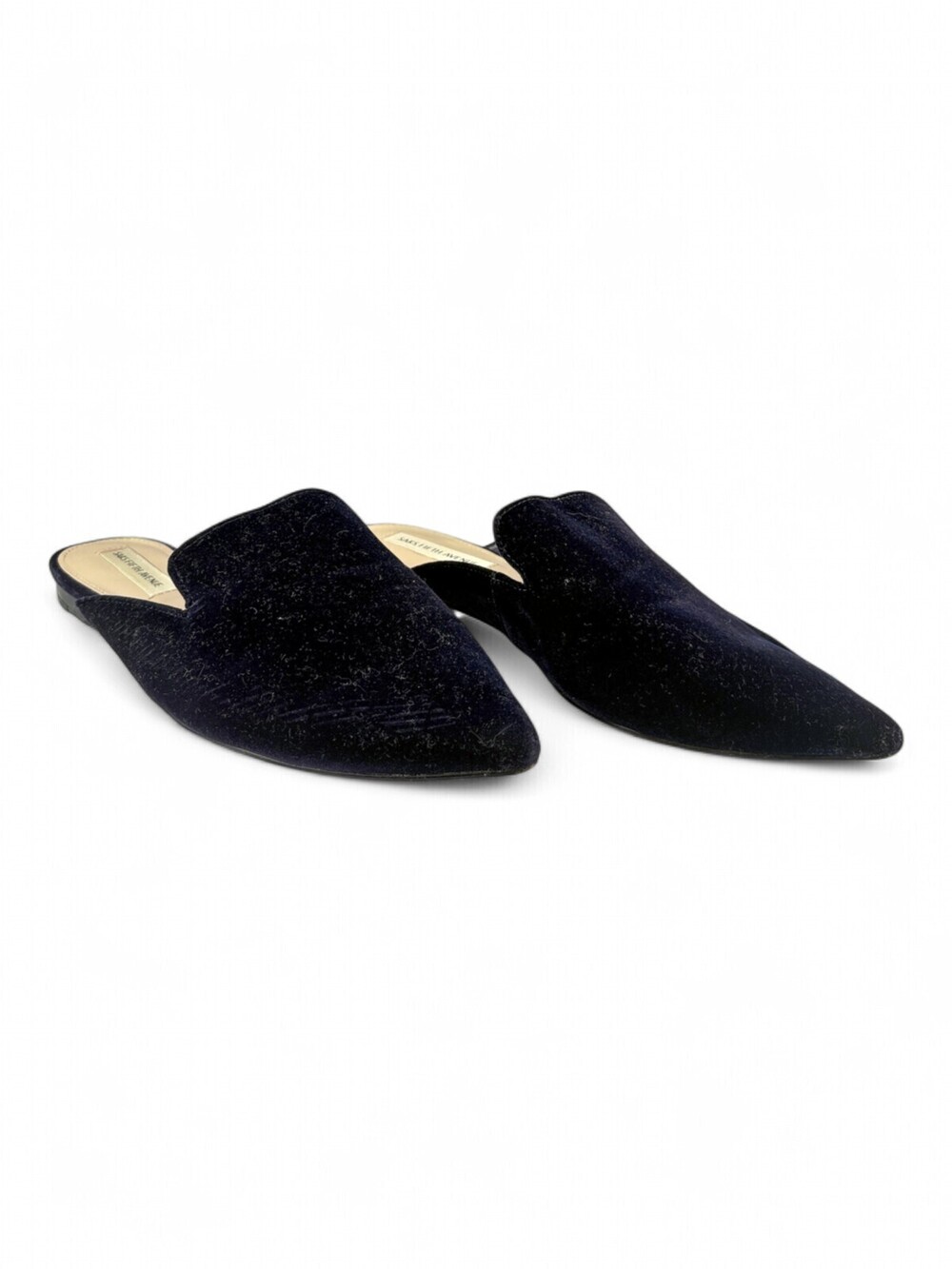 Saks Fifth Avenue Velvet Pointed-Toe Mules Flats Sz 7.5
